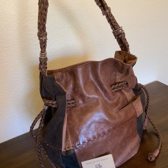 LIKE NEW! The Sak Patchwork Brown Leather Hobo Bag - Picture 2 of 13